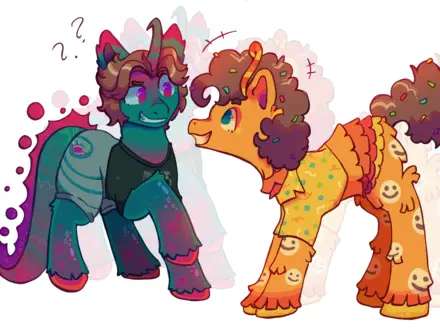 Jerma and Weird Al as Ponies